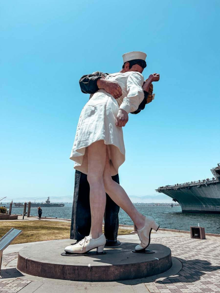 The Unconditional Surrender statue in San Diego (the Sailor Kissing Statue).