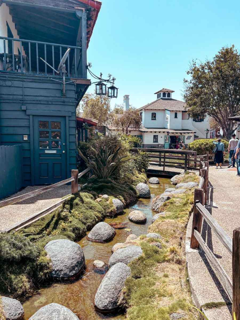 Scenic view of Seaport Village in San Diego, a family-friendly shopping and dining area by the water
