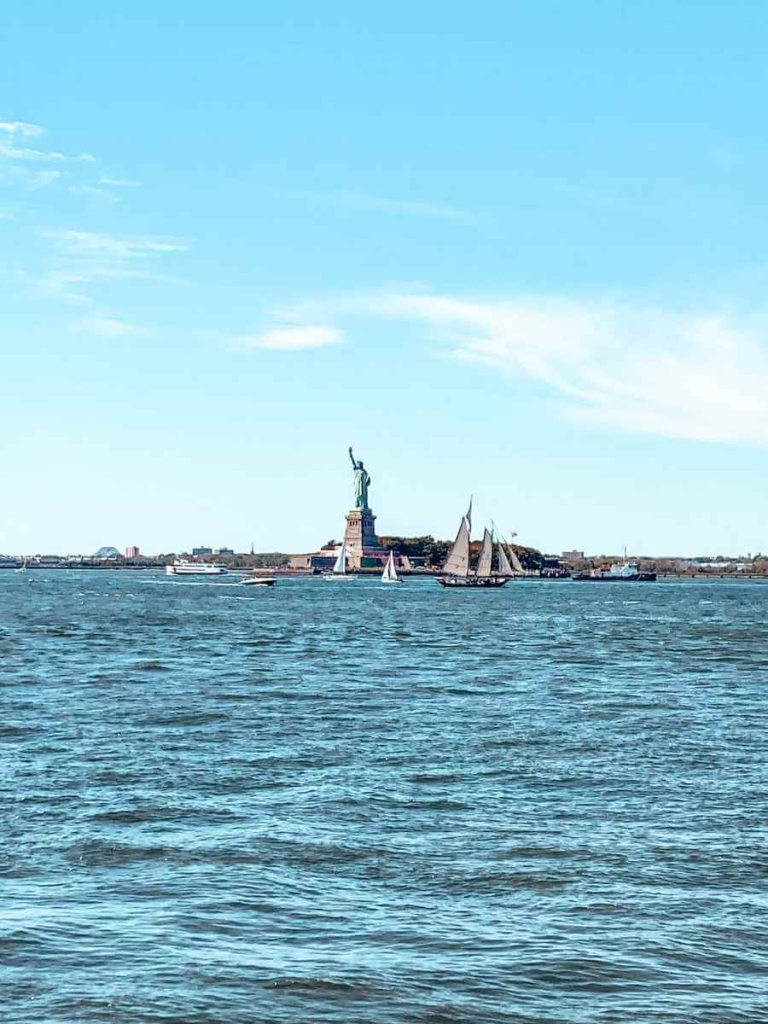 Stunning view of the Statue of Liberty from Governors Island – one of the most iconic sights to enjoy during your visit.