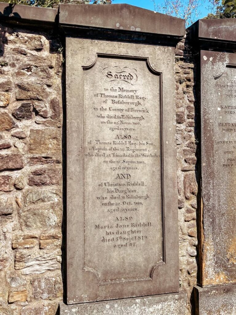 Inspiration for the name Riddle at Greyfriar’s Kirkyard