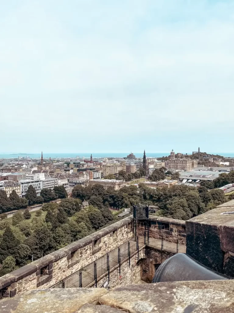 The view from Edinburgh Castle, one of the best things to do when you visit Edinburgh.