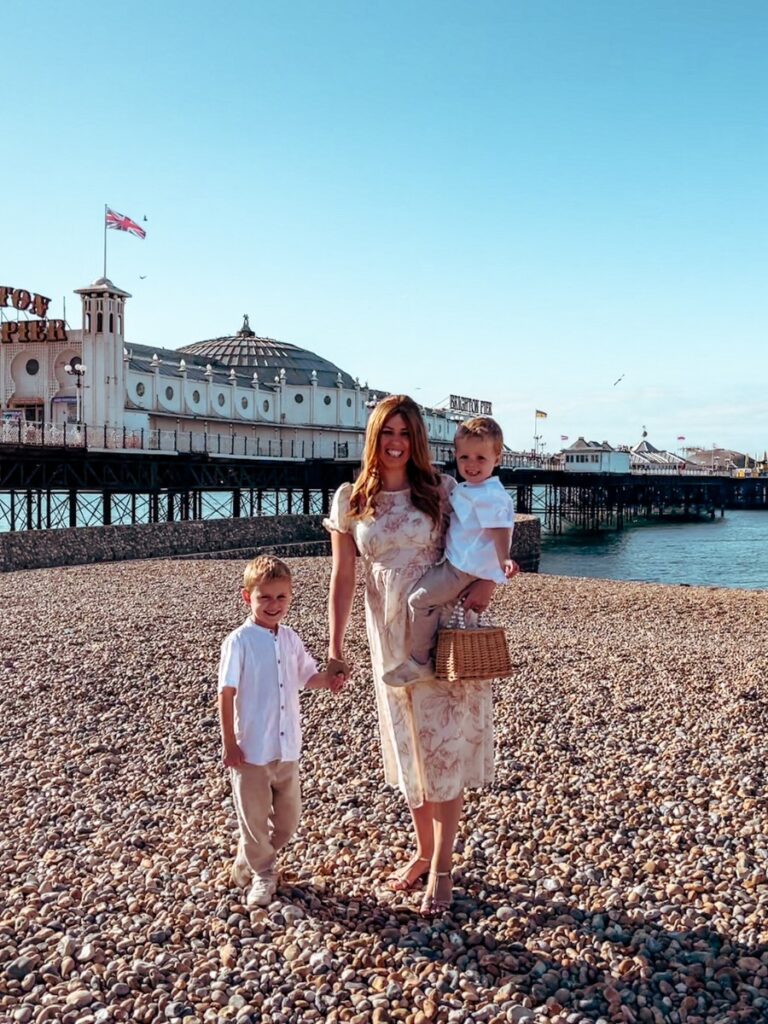 A family enjoying Brighton Beach. A must visit place on your trip to Brighton. 