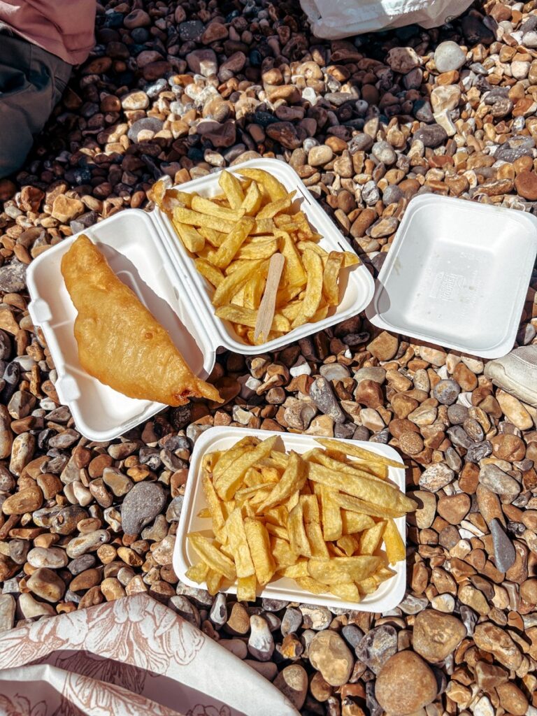 eating Fish & Chips is one of the best things to do in Brighton!