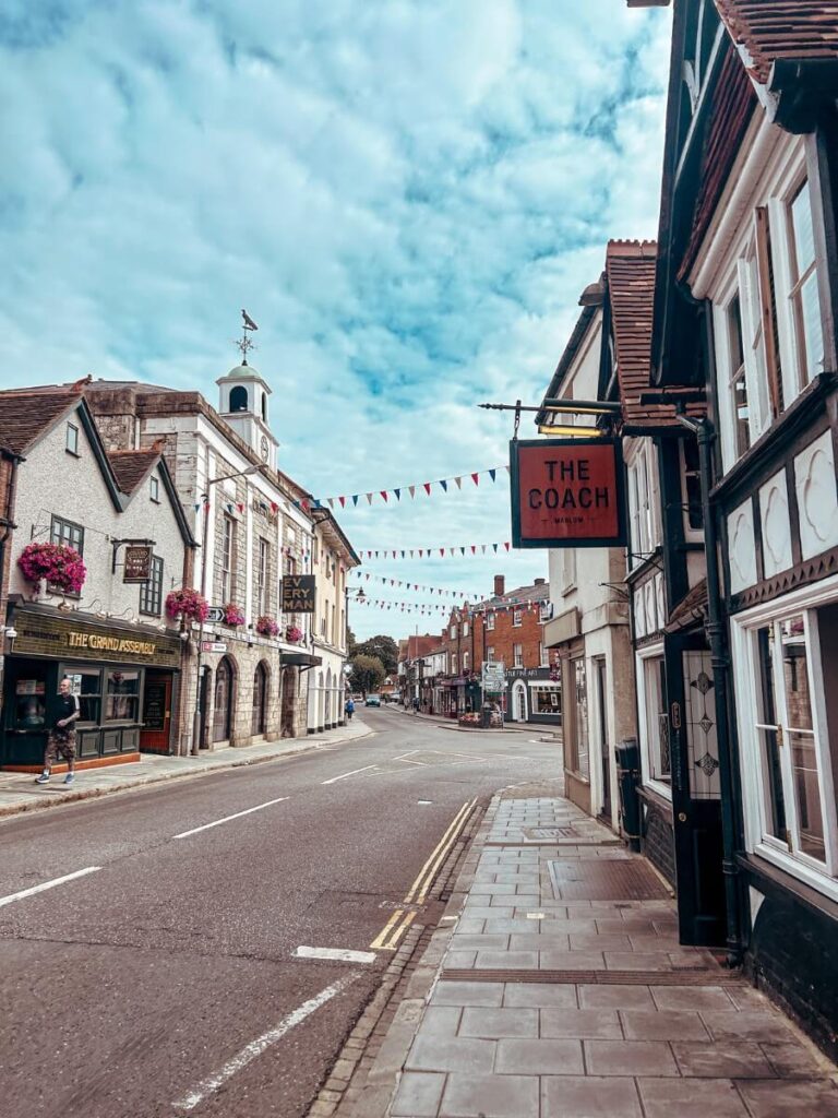 A pretty street in Marlow Buckinghamshire Town Centre