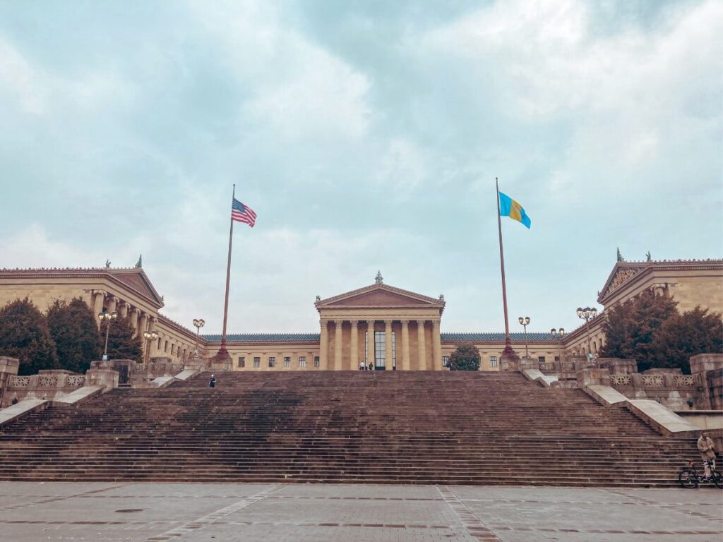 The Philadelphia Museum of Art and famous steps from the Rocky movies. 
