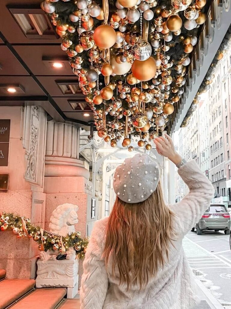 The Peninsula Hotel has some of the best NYC Christmas decorations.