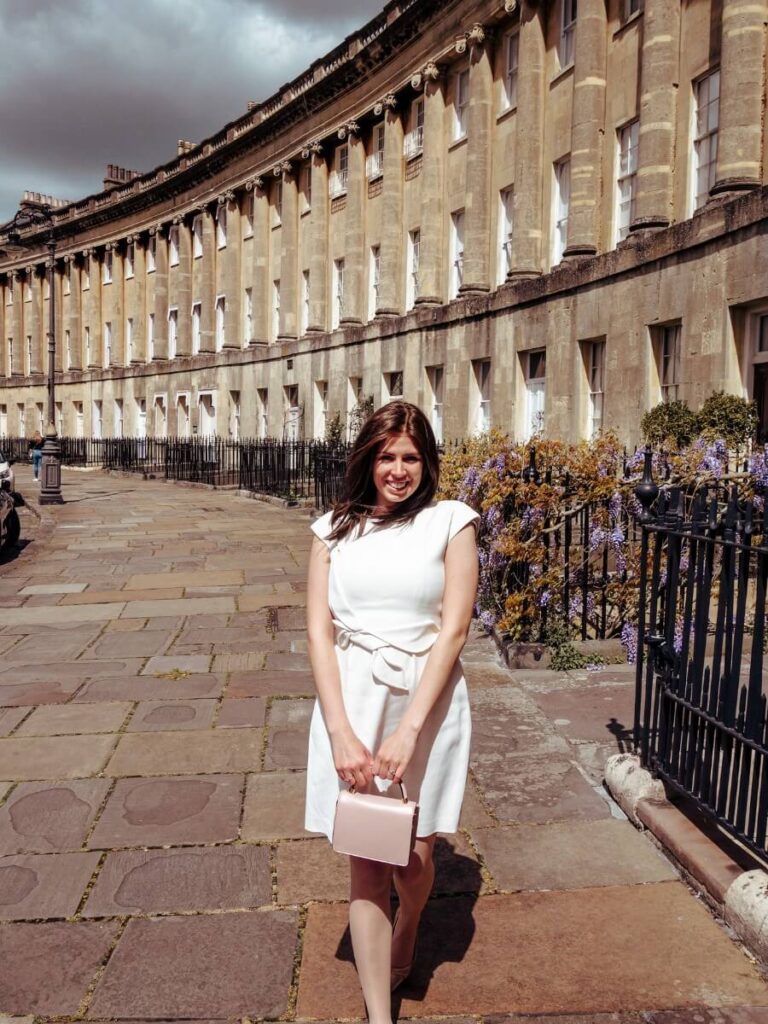 The Royal Crescent, Bath England. Baths most famous Instagram spot. 