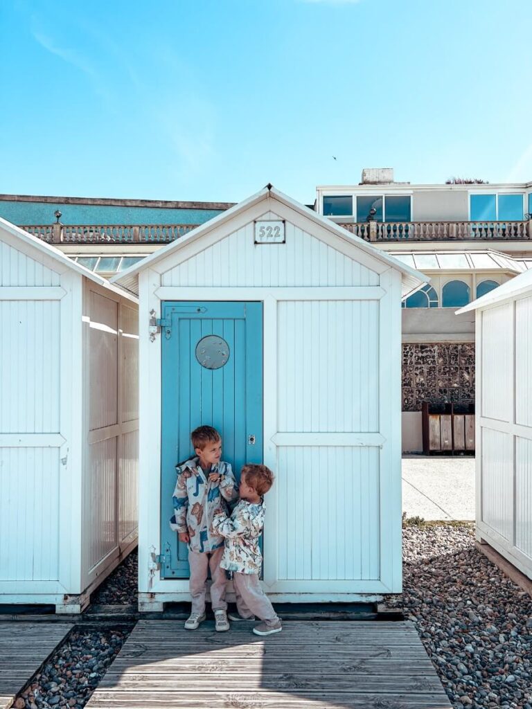 Snacking on the beach.