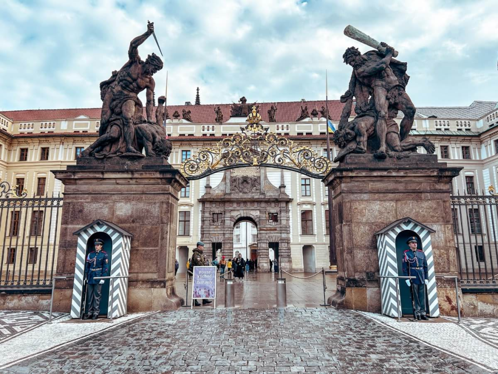 The entrance to Prague Castle. One of the best things to do during a Prague 3 day itinerary.