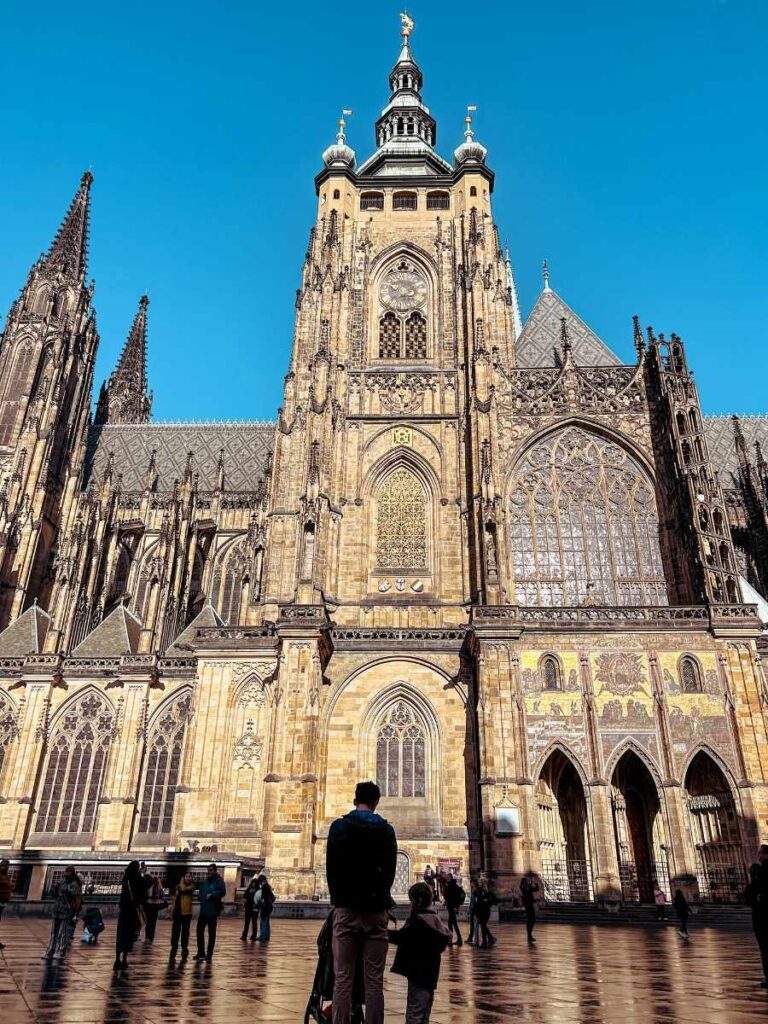 Prague Castle Courtyard makes the perfect photo spot for Instagram and a must visit place in Prague with kids.