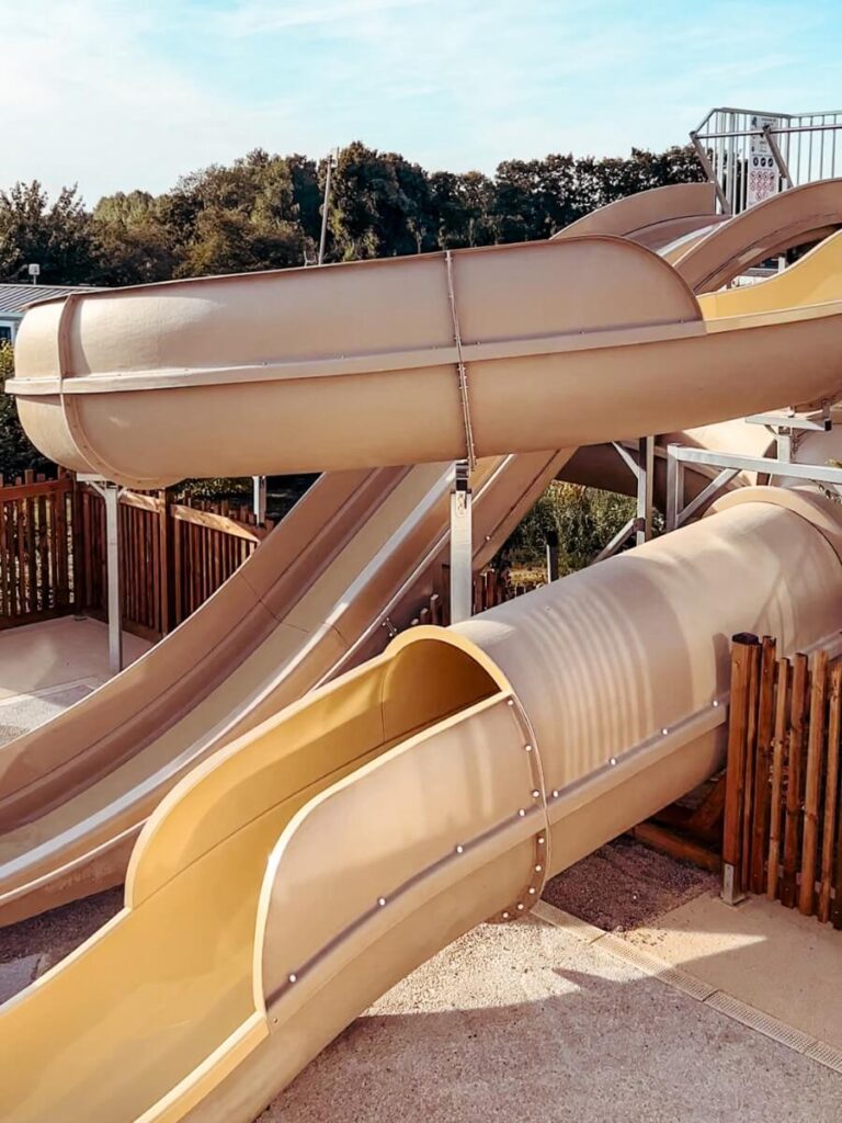 Waterslides at the Yelloh! campsite