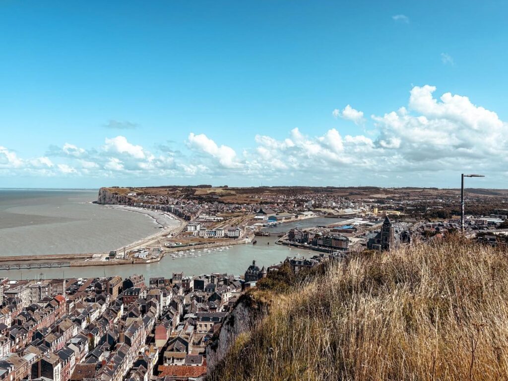 View from the top of the cliffs overlooking Normandie, France