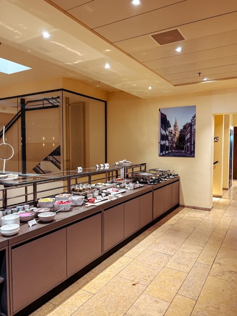 The Breakfast Buffet at Hotel Victoria in Basel, Switzerland.
