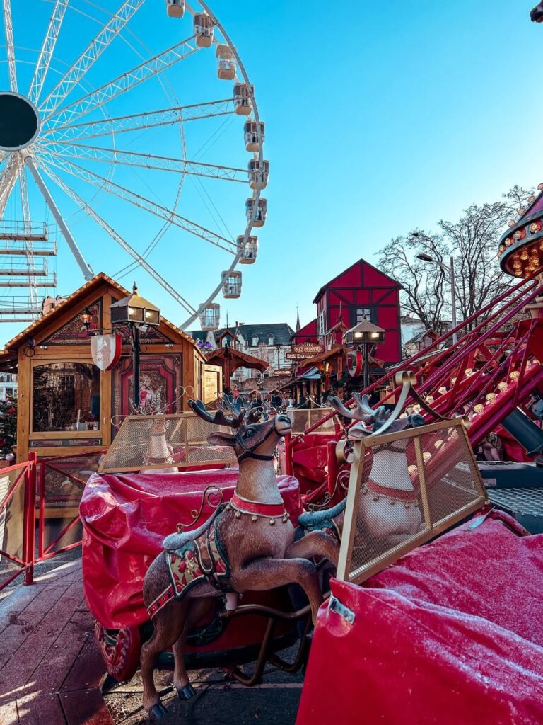 Colmar's main Christmas Market with sleigh ride and big wheel.