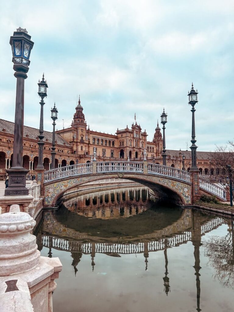 The canals and bridges of Plaza de España, a must visit place on any Seville Itinerary. 