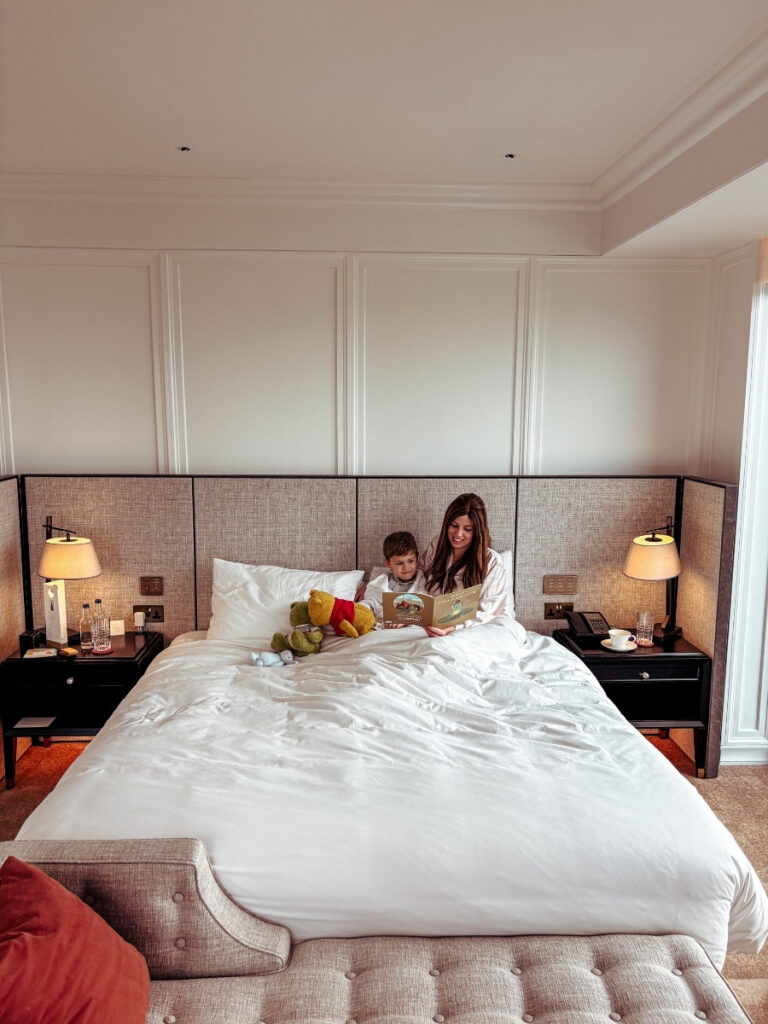 Master bedroom in the Dulux suite with river views