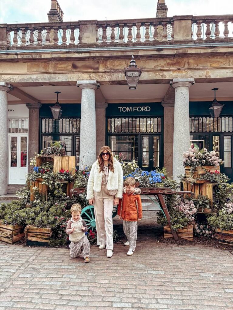 Mum in the City and her kids exploring the beautiful Covent Garden are of London