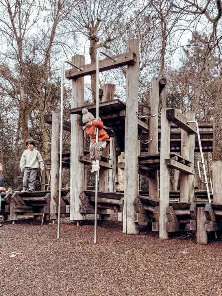 Children having fun in Holland Park's Adventure Playground