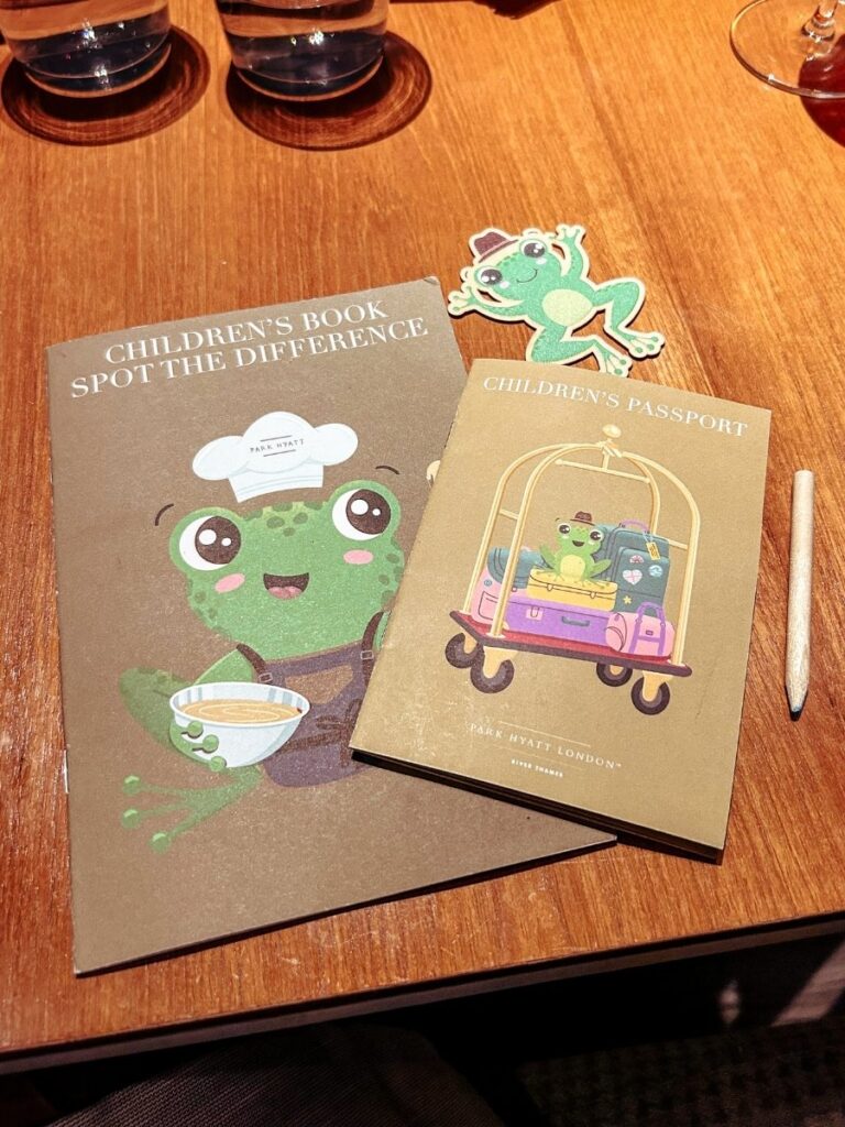 Selection of specially designed activity books in a frog theme for children to enjoy.