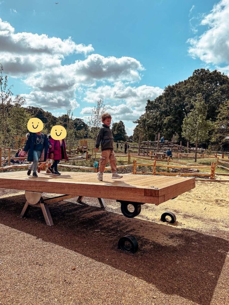 Giant sea saw in Petersham Gate Playground at  Richmond Park 