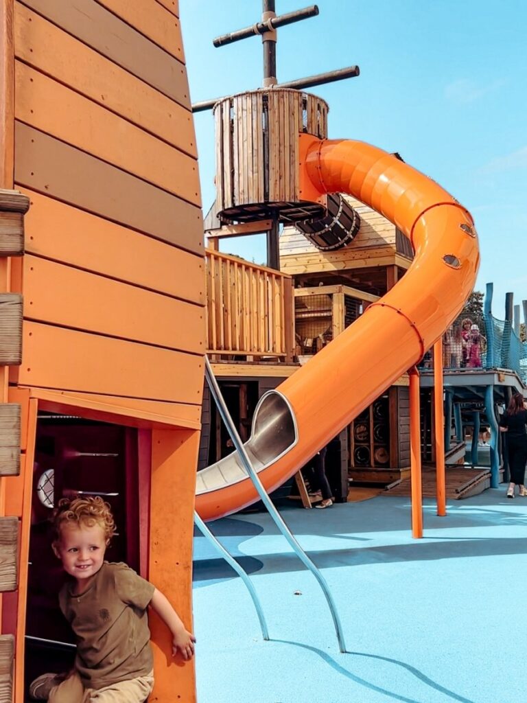 Huge pirate ship and slide in The Cove, Greenwich