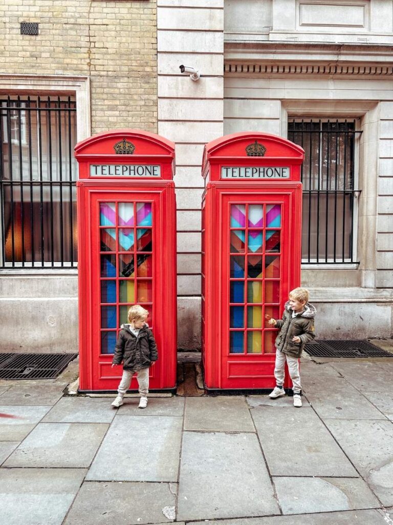 Children exploring Covent Garden, one of the best areas of London for families.