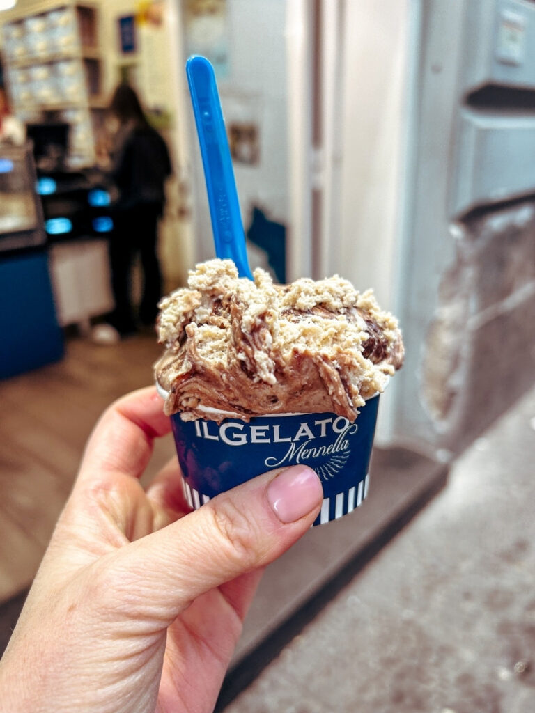 Amazing ice cream from Il Gelato Mennella Naples, a must visit for families.