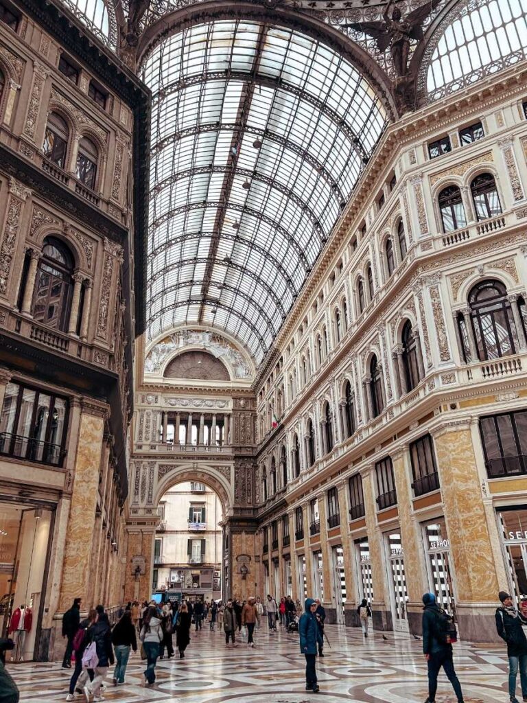 Inside Galleria Umberto I, a must see when your in Napoli.