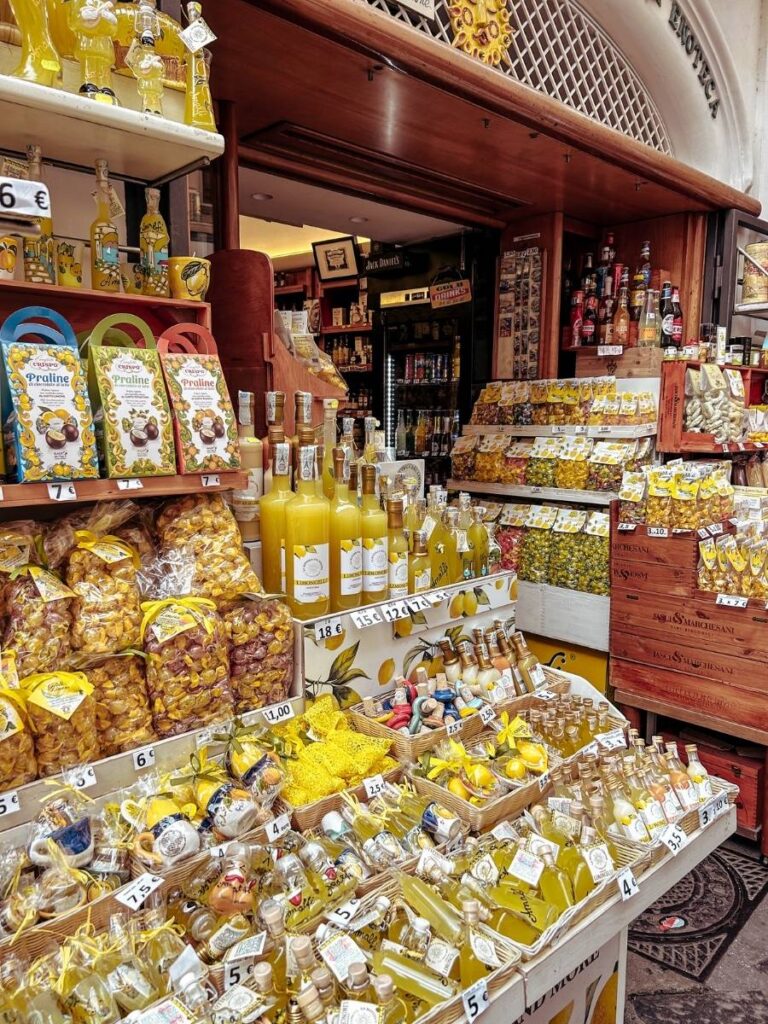 Lemon products on the Amalfi Coast. A great day trip option from Naples.