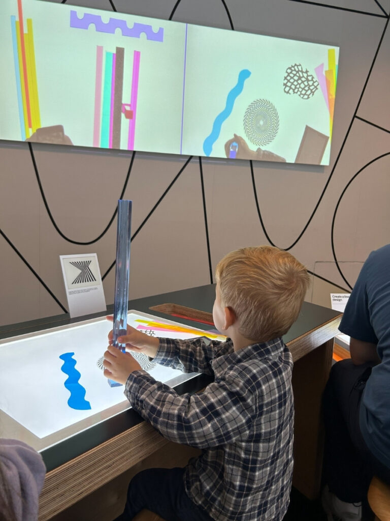 The chidren's area at MOMA is the perfect place for kids to get hands on with art.