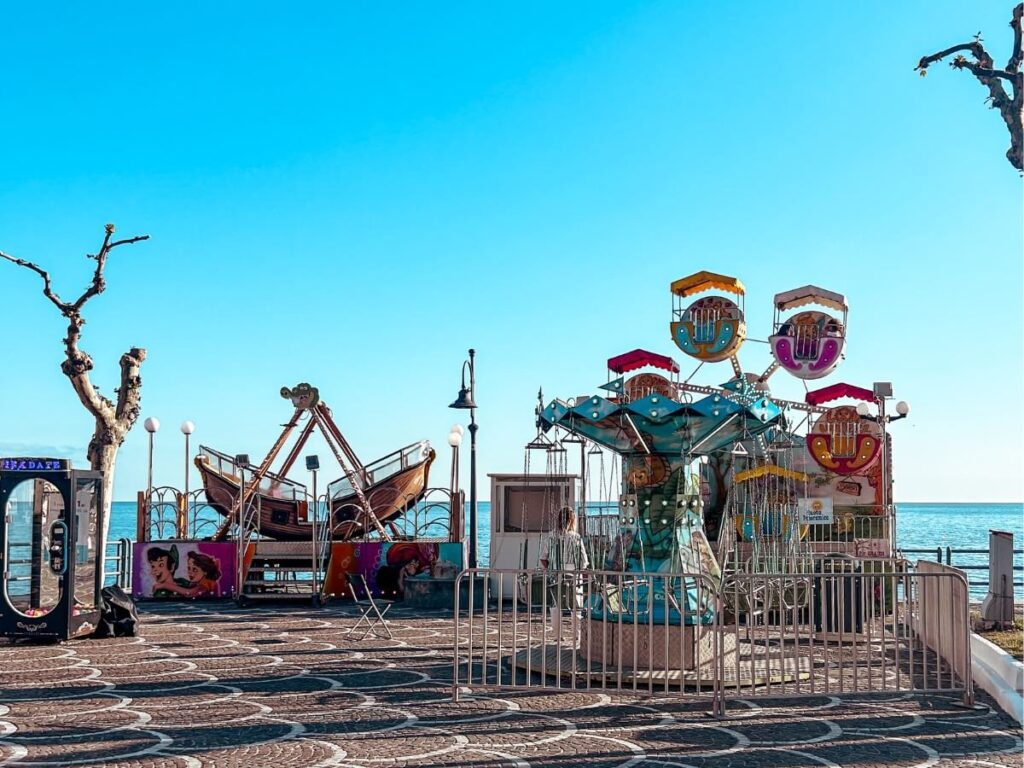Fairground rides in Maiori are a perfect toddler activity.