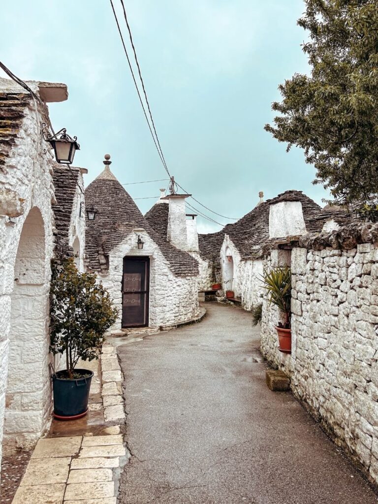 The breath taking Trulli Zone in the Rione Monti area of Alberobello.