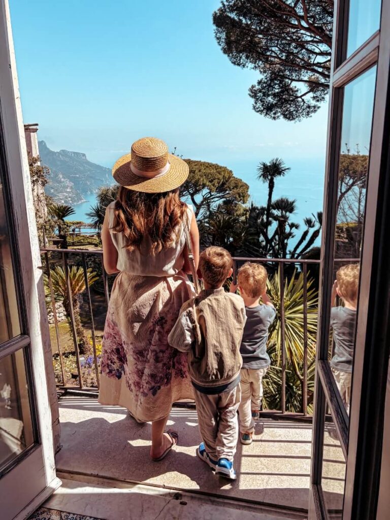 Enjoying the views form the house at Views from Villa Rufolo Ravello.